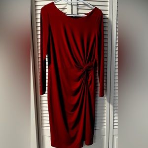 Coldwater Creek versatile Women’s Long Sleeve Red knee length fitted dress Sz 12